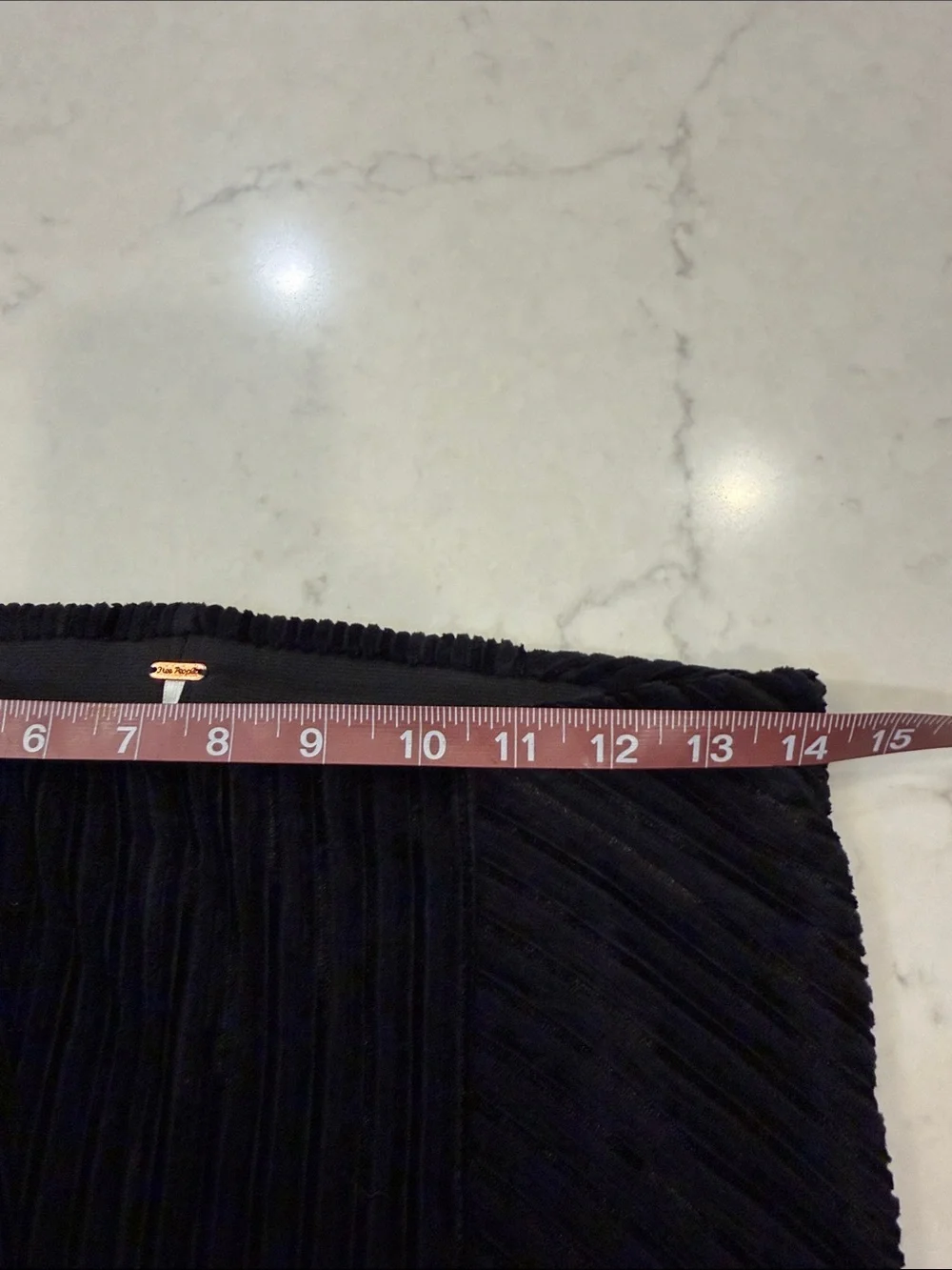 Free People Penny Flare Velvet Pants Black Ribbed Wide-Leg Size Medium